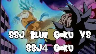 SSJ4 Goku vs SSJ Blue Goku