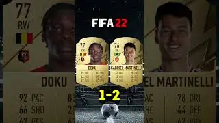 J&eacute;r&eacute;my Doku VS Gabriel Martinelli Fifa Comparison |#fifa23 #eafc24 #comparison #football #shorts