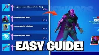 How To COMPLETE ALL THE PROWLER CHALLENGES in Fortnite! (Prowler Skin Quests)