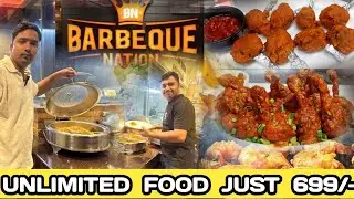 Barbeque Nation Unlimited Food @ ₹699 😍 | 1.5K Subscribers Celebration 🎉 | Full Food Review