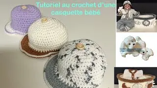 FACILE: tutoriel au crochet d’une casquette bébé/EASY: crochet tutorial of a baby cap