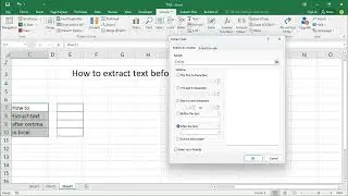 How to extract text before space excel