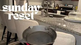 Sunday Reset: Kitchen | Installing Under Cabinet Lighting | Seasoning Cast Iron Skillet | New Hair
