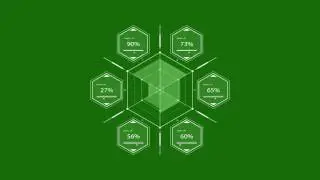 Hexagonal Percent Element Green Screen