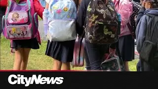 Students head back to class at Montreal's Dorval Elementary School