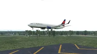 Boeing 737-800 (Delta Air Lines) Landing in X-Plane 11