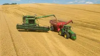 Žně 2019 - p&scaron;enice | Harvest 2019| 2x John Deere S680i Hillmaster + JD S780i Hillmaster |Daňhel Agro