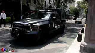 Polic&iacute;a Ciudad de M&eacute;xico unidad COE respondiendo / Mexico City Police Task Force unit responding