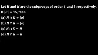 Kakatiya university Phd 2022 || intersection of subgroups