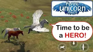 Horse Rescue in Flying Unicorn Simulator 2024!!!