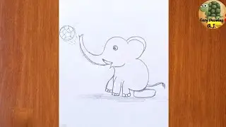 Elephant Drawing 😃| Easy Step-by-Step Elephant Sketch for Beginners | Simple Pencil Drawing Tutorial
