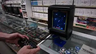 Having a Quick Play on a Vectrex Game System We Bought