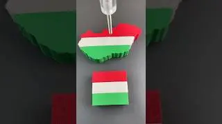 Hungary Map And Flag ASMR Kinetic Sand Very Satisfying And Super Relaxing Sensory Experience