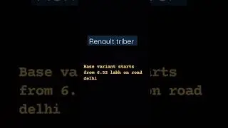 renault triber price #short #shorts #shortvideo #motoroctane #car #carslover #xuv700 #thar