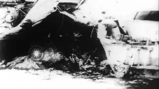 USS Newcomb and the USS Leutze damaged by Japanese suicide planes in the Pacific ...HD Stock Footage