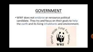 International agency WWF for conservation  of biodiversity