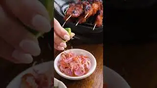 Hujan Locale's Sate Babi Merah with plecing kangkung & sambal bongkot