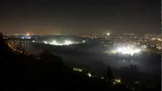Sonnenuntergang &uuml;ber Regensburg von den Winzerer H&ouml;hen -Timelapse