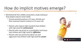 Motivation Chapter 7 Part 1   Implicit motives