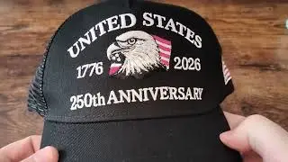 My new USA 250th Anniversary Hat from Amazon. Unboxing.