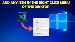 How to add any ITEM in the CONTEXT MENU OF THE DESKTOP
