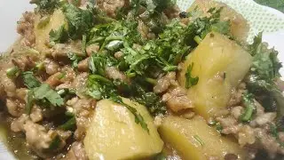 White Aloo Mutton Keema 🤍 | Mild, Aromatic & Rich Curry | Cooking My Passion