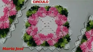 Square romântico em crochê com Maria José