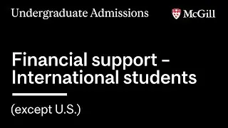 Financial support: International students (except U.S)