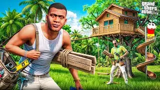 Franklin & Shinchan Build the BIGGEST Tree House Ever 🌳🏡 | GTA 5 Malayalam