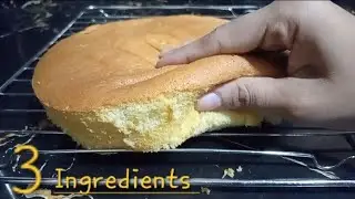 Easy Vanilla Sponge Cake [ Only 3 Ingredients] Simple Sponge Cake Recipe 