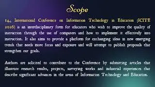 14th International Conference on Information Technology in Education (ICITE 2026)