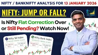 Nifty Live Analysis for 13 January 2026 | Is Nifty Flat Correction Over or Still Pending?