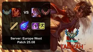 Taliyah Mid vs Aurora - EUW Challenger - Patch 25.08