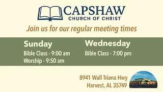 Wednesday Bible Study & Worship 01/21/2026