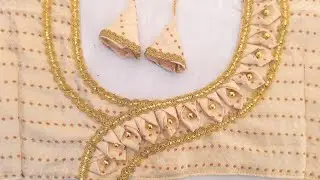 New Golden Blouse Back Neck Design Cutting and  Stitching || Blouse Design || Latest Blouse Design