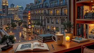 Rainy Night in Paris Ambiance | Smooth Piano Jazz Music for Study & Relaxation