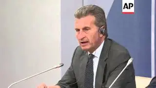EU energy commissioner and Russian energy minister hold presser
