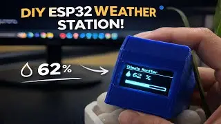 [Satisfying] DIY ESP32-C3 Smart Climate Monitor | OLED + Touch | IoT Project