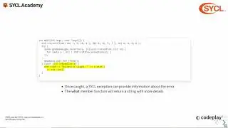 SYCL Academy: Error Handling