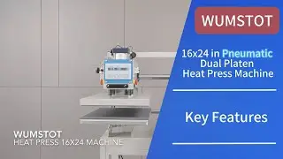 WUMSTOT 16x24 Pneumatic Dual Platen Heat Press with Infrared Positioning