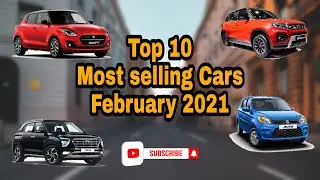 Top 10 most  selling cars in February 2021