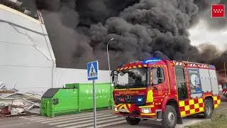 Incendio industrial en Seseña