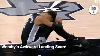 Wembanyama Leaves Knicks Game After Awkward Landing