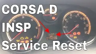 Сообщение индикатора INSP для сброса сервисного обслуживания Corsa D. Напоминание о замене масла.