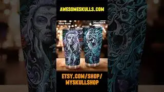 Unique Skull Tumblers Cups & Mugs The Perfect Gift for Gothic Lovers, Halloween Horror Enthusiasts