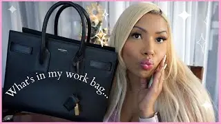 what's in my YSL Sac de Jour work bag? | Saint Laurent Sac de Jour in small smooth leather
