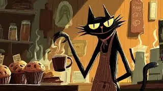 Midnight Muffin Cat Focus | Cozy Night Caf&eacute; Jazz for Deep Work, Calm Thinking & Soft Flow