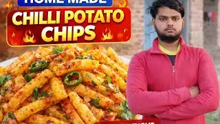 Aaj apne ghar par banaye chilli potato chips #vlog #vlogger #viral 