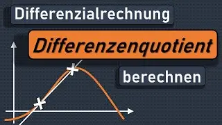 Differenzenquotient berechnen, Steigung zwischen zwei Punkten, Steigung durch Sekante, Ableitung,
