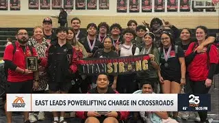 Victoria East competes at Rockport Power Lift meet.